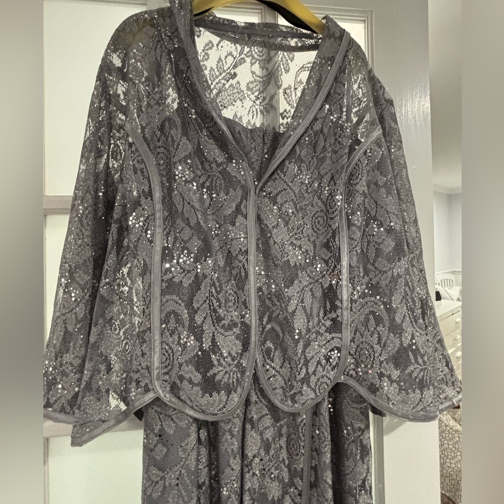 Karen Millen Silver Sequin Dress
